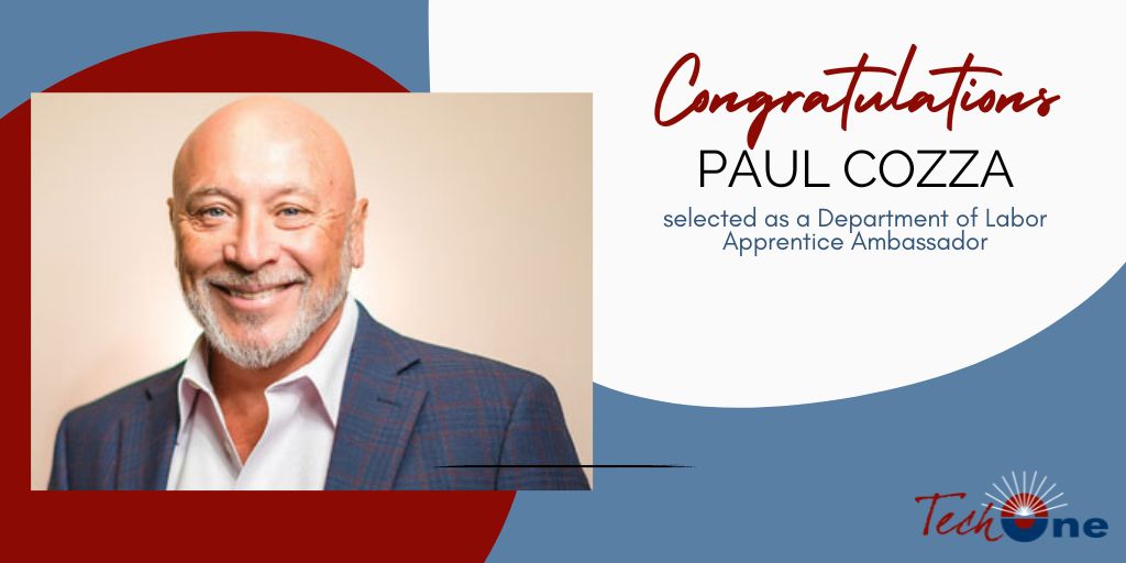 Paul Cozza selected as Department of Labor Apprenticeship Ambassador